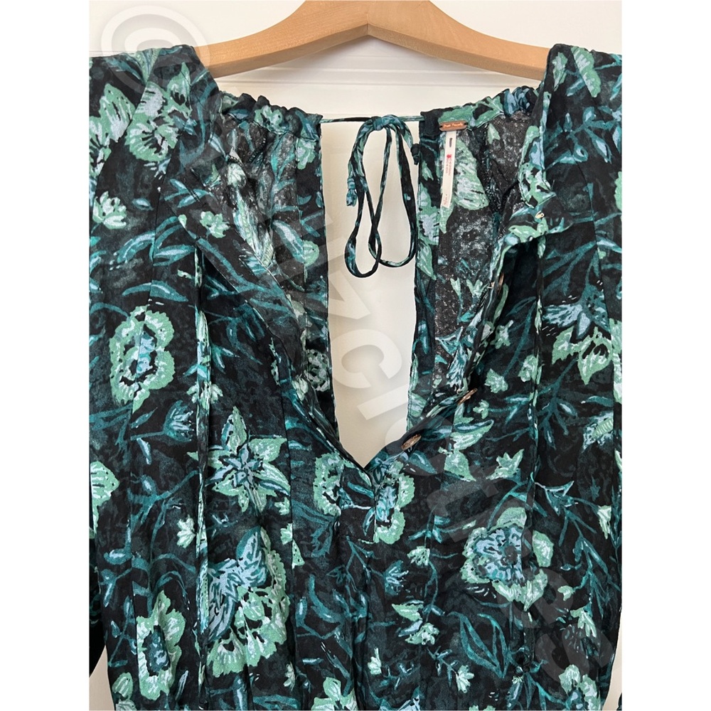 Free People NWOT Dance Til Dawn Romper Black Motif S - Picture 7 of 11